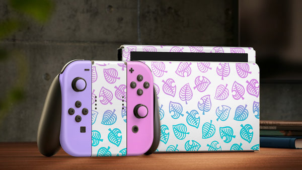 Nintendo Switch Oled Skin Decals - Degrade Herbal - Wrap Vinyl Sticker