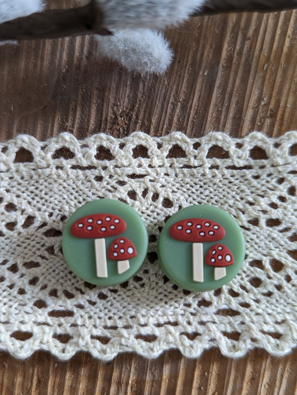 2pc Switch Thumb Grips - Mushroom - Cap Joy Con Grip For all Nintendo Switch