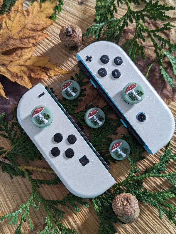 2pc Switch Thumb Grips - Woodland - Cap Joy Con Grip For all Nintendo Switch