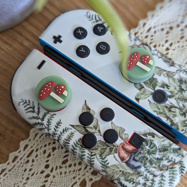 2pc Switch Thumb Grips - Mushroom - Cap Joy Con Grip For all Nintendo Switch