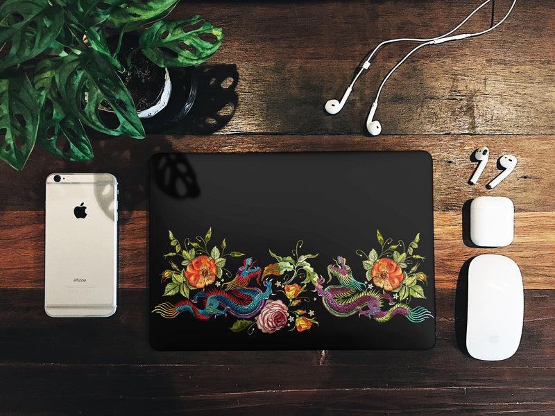 MacBook Skin Decal Oriental Embroidery Design 3M Vinyl Laptop Wrap