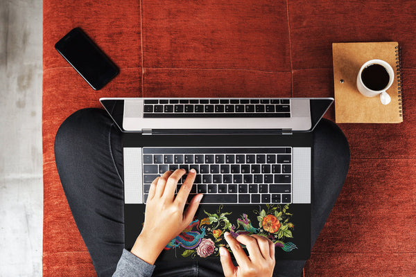 MacBook Skin Decal Oriental Embroidery Design 3M Vinyl Laptop Wrap