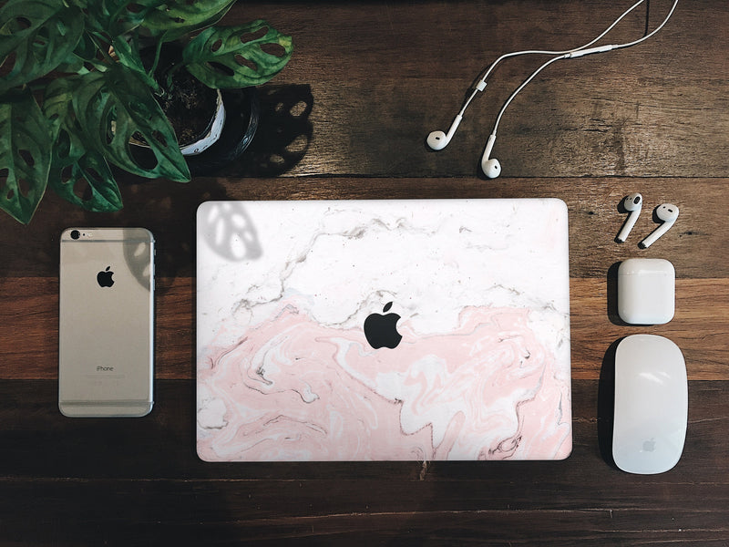 Marbling Rose MacBook Skin MacBook Pro Skin MacBook Air Pro 13 15 inch Touch Bar Skin Laptop Decal Vinyl Sticker