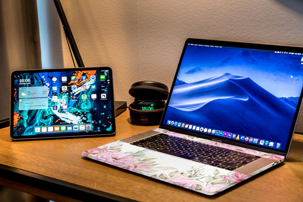 Romantic Flower MacBook Skin MacBook Pro Skin MacBook Air Pro 13 15 inch Touch Bar Skin Laptop Decal Vinyl Sticker
