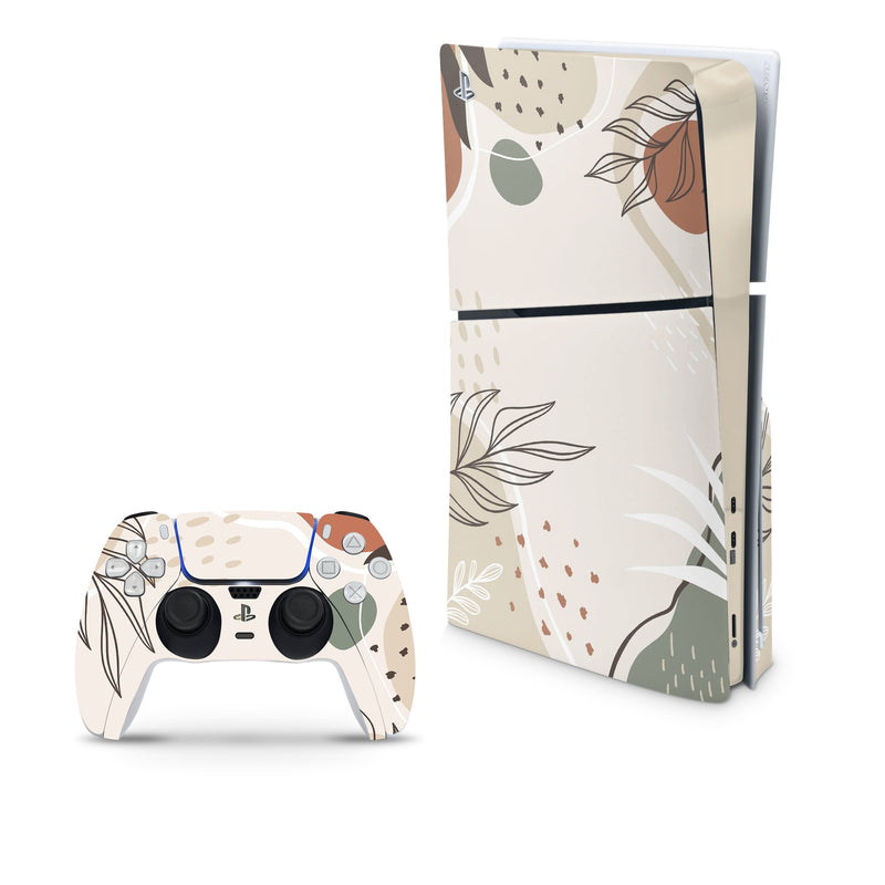 Boho Decal For PS5 Slim Playstation 5 Console And Controller , Full Wrap Vinyl For PS5 Slim