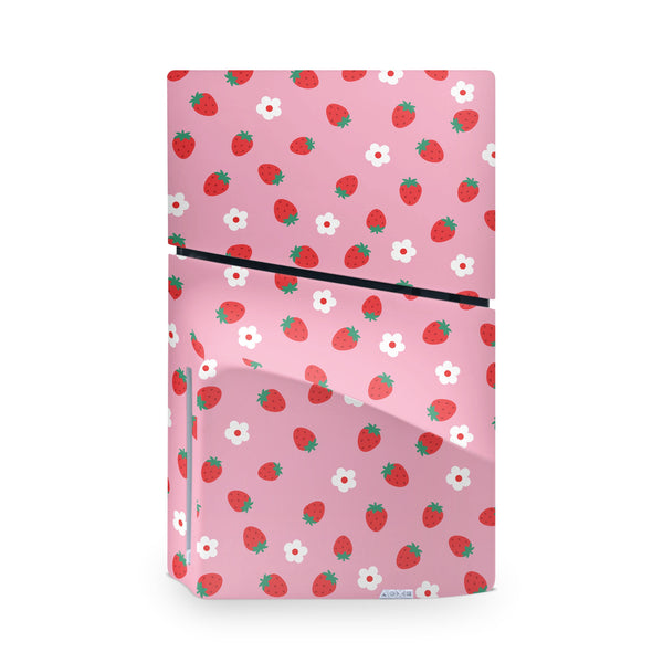 Strawberries Decal For PS5 Slim Playstation 5 Console And Controller , Full Wrap Vinyl For PS5 Slim
