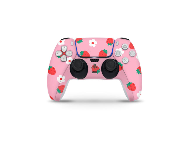 Strawberries Decal For PS5 Slim Playstation 5 Console And Controller , Full Wrap Vinyl For PS5 Slim