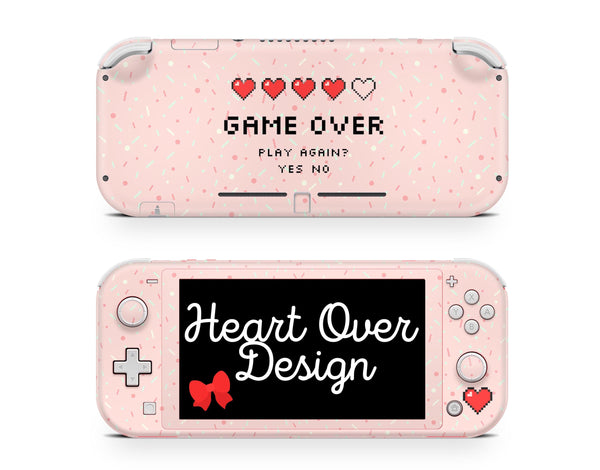 Nintendo Switch Lite Skin Decal For Game Console Heart over