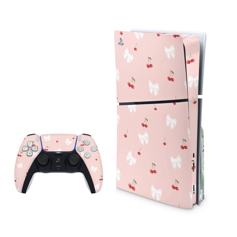 Coquette Decal For PS5 Slim Playstation 5 Console And Controller , Full Wrap Vinyl For PS5 Slim