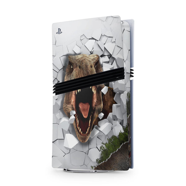 T-Rex For PS5 Pro Playstation 5 Console And Controller , Full Wrap Vinyl For PS5 Pro