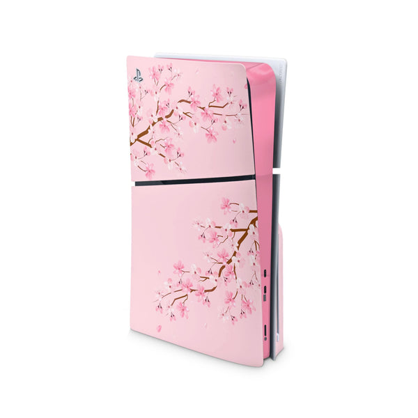 Sakura Decal For PS5 Slim Playstation 5 Console And Controller , Full Wrap Vinyl For PS5 Slim