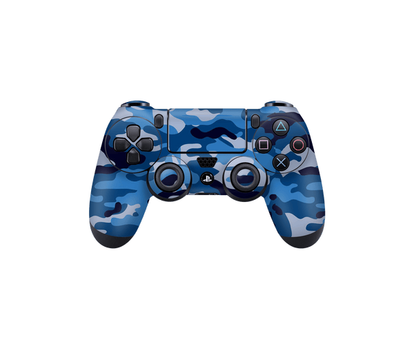 PS4 Skin Decals - Blue Camouflage - Full Wrap Vinyl Sticker