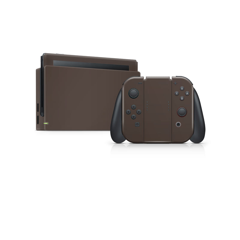 Nintendo Switch Skin Decals - Chocolate Brown - Wrap Vinyl Sticker - ZoomHitskins