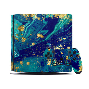 PS4 Pro Skin Decals -  Comet Space Gold - Full Wrap Sticker - ZoomHitskins