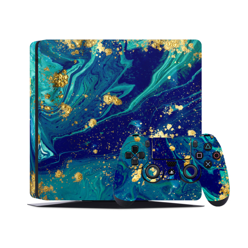 PS4 Pro Skin Decals -  Comet Space Gold - Full Wrap Sticker - ZoomHitskins