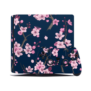 PS4 Skin Decals - Flourish Navy - Full Wrap Vinyl Sticker - ZoomHitskins