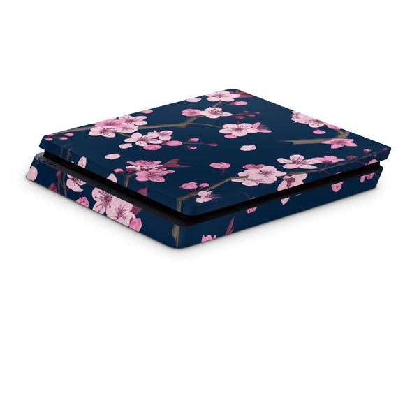 PS4 Skin Decals - Flourish Navy - Full Wrap Vinyl Sticker - ZoomHitskins