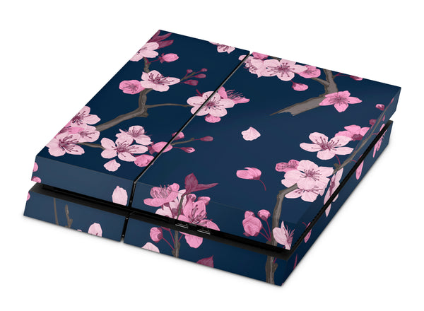 PS4 Skin Decals - Flourish Navy - Full Wrap Vinyl Sticker - ZoomHitskins