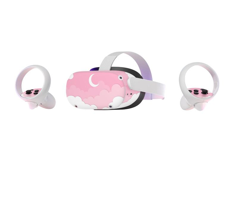 Oculus Quest 2 Skin Moon Pink , 3M Decal Wrap Sticker for Oculus Quest 2 VR Headset and Controller - ZoomHitskin