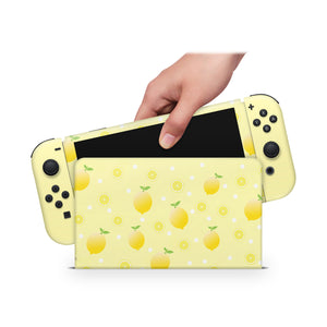 Nintendo Switch Oled Skin Decals - Citrus - Full Wrap vinyl Sticker - ZoomHitskin