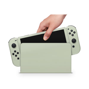 Nintendo Switch Oled Skin Decals - Sage - Full Wrap vinyl Sticker - ZoomHitskin