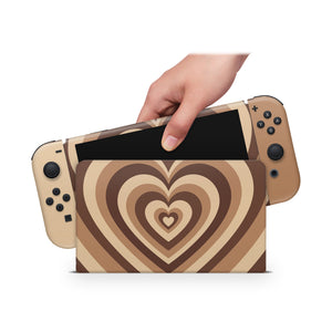 Nintendo Switch Oled Skin Decals - Heart - Wrap Vinyl Sticker - ZoomHitskins