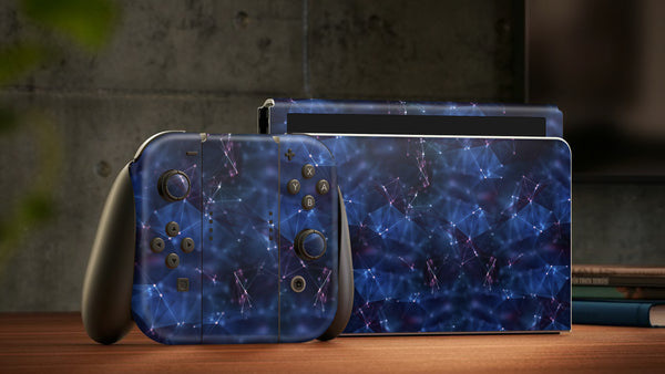 Nintendo Switch Oled Skin Decals - Luminous Glass - Full Wrap vinyl Sticker - ZoomHitskin