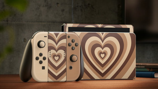 Nintendo Switch Oled Skin Decals - Heart - Wrap Vinyl Sticker - ZoomHitskins