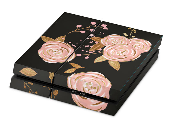 PS4 Skin Decals - Golden Rose - Full Wrap Vinyl Sticker - ZoomHitskins