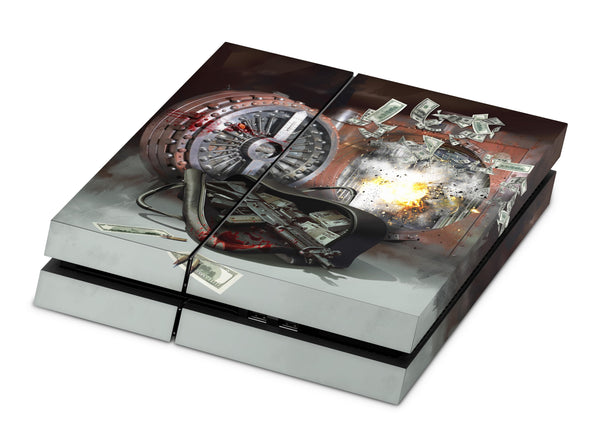 PS4 Skin Decals - Bank Robbery - Full Wrap Vinyl Sticker - ZoomHitskins