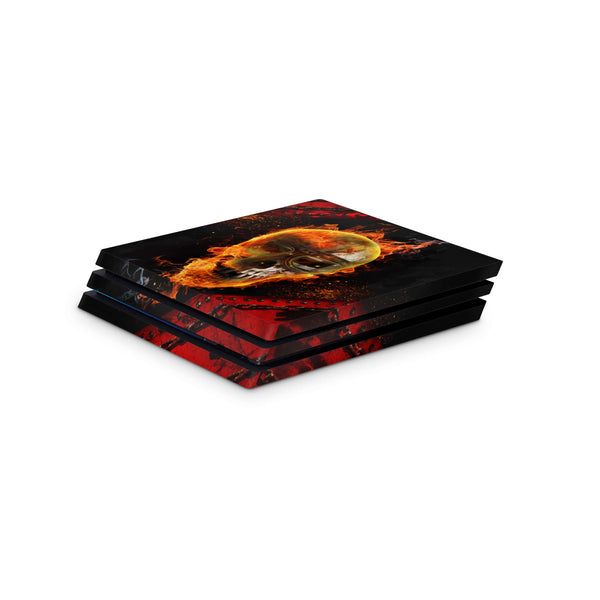 PS4 Skin Decals - Skull Inferno - Full Wrap Vinyl Sticker