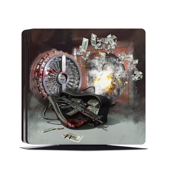 PS4 Skin Decals - Bank Robbery - Full Wrap Vinyl Sticker - ZoomHitskins