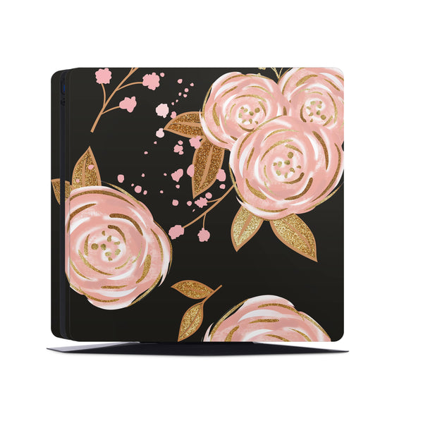 PS4 Skin Decals - Golden Rose - Full Wrap Vinyl Sticker - ZoomHitskins
