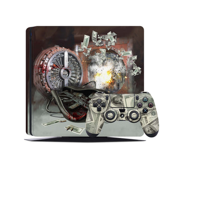 PS4 Skin Decals - Bank Robbery - Full Wrap Vinyl Sticker - ZoomHitskins