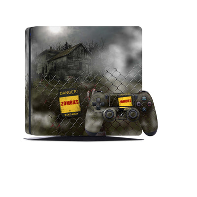 PS4 Skin Decals - Haunted House - Full Wrap Vinyl Sticker - ZoomHitskins