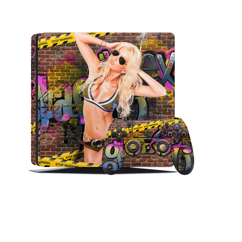 PS4 Skin Decals - Smoking Hot - Full Wrap vinyl Sticker