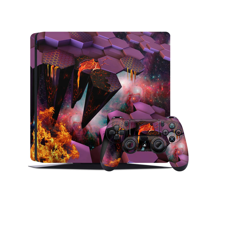 PS4 Skin Decals - Volcano - Full Wrap Vinyl Sticker