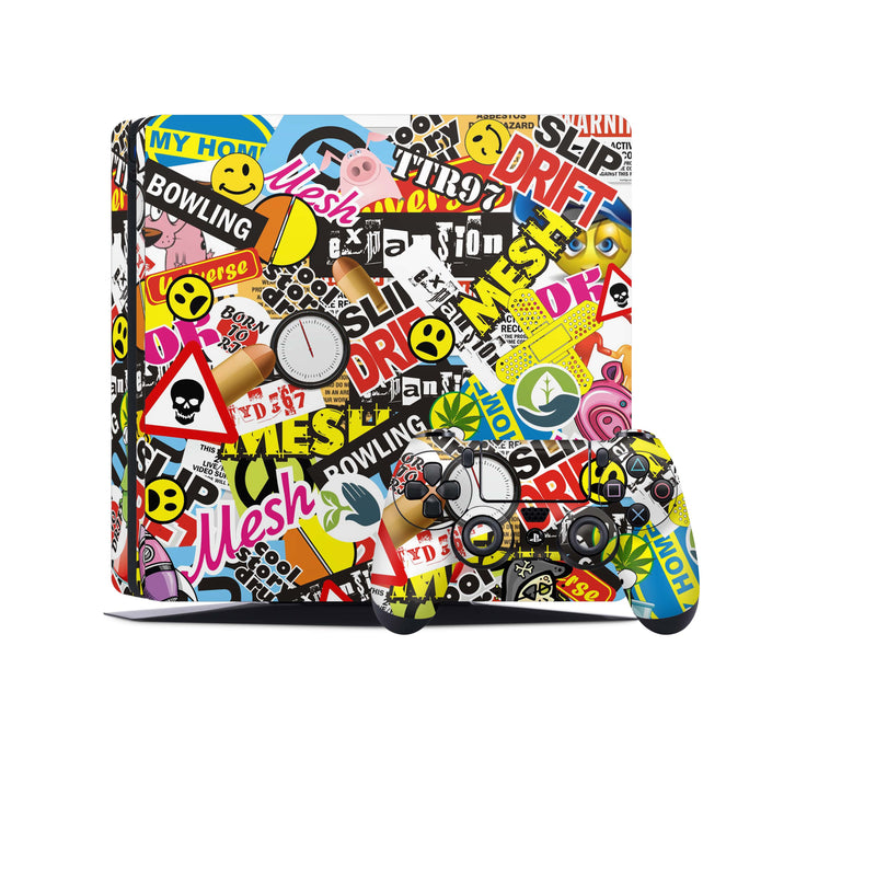 PS4 Skin Decals - Graffiti - Full Wrap Vinyl Sticker