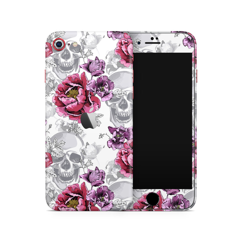 Iphone Skin Decals -Skull Roses - Wrap Vinyl Sticker - ZoomHitskins