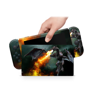Nintendo Switch Decals - Dragon - Full Wrap Vinyl Sticker - ZoomHitskin