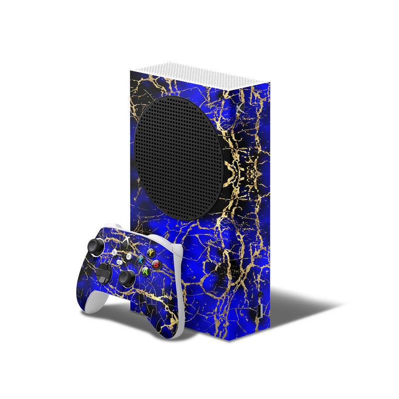 Xbox Series S Skin Decals - Marble Cobalt - Wrap Vinyl Sticker - ZoomHitskins