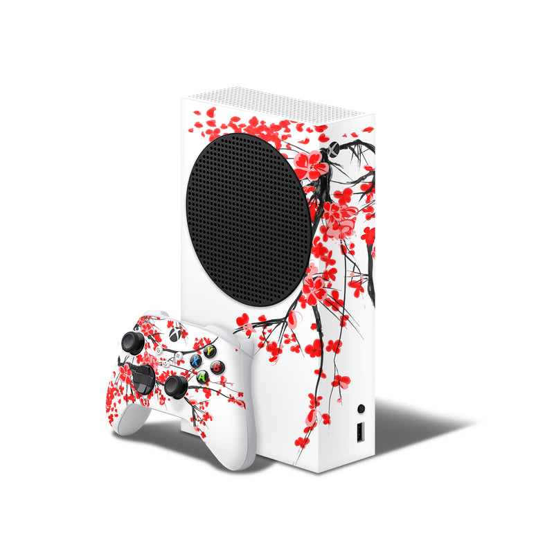 Xbox Series S Skin Decals - Ruby Sakura - Wrap Vinyl Sticker - ZoomHitskins