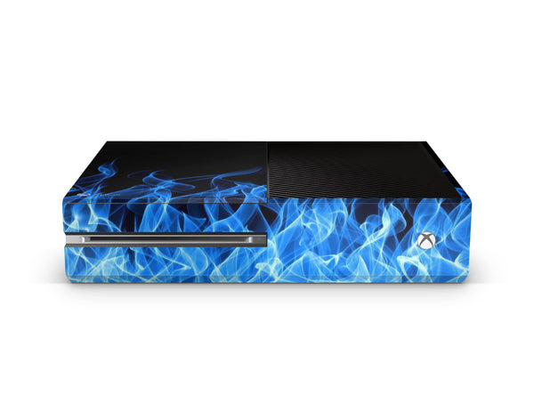 Xbox One Skin Decals - Blue Flames - Wrap Vinyl Sticker - ZoomHitskins