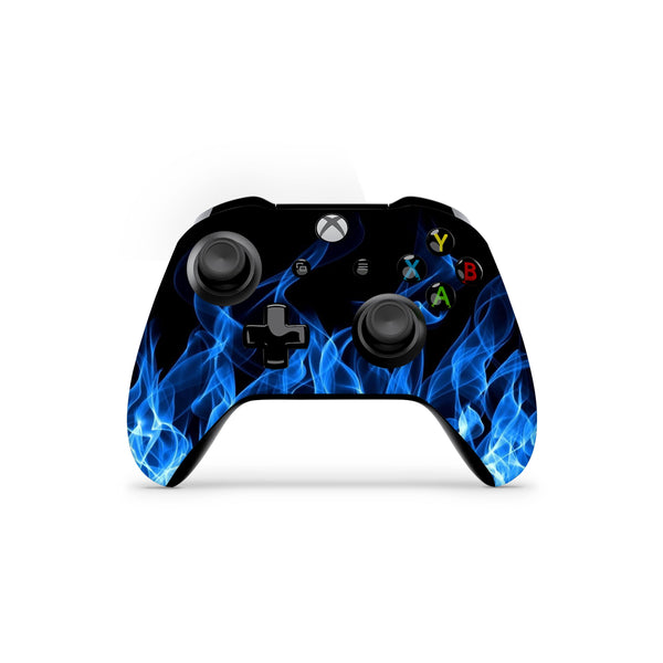 Xbox One Skin Decals - Blue Flames - Wrap Vinyl Sticker - ZoomHitskins