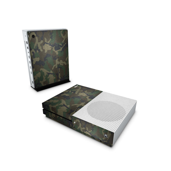 Xbox One Skin Decals - Green Camouflage - Wrap Vinyl Sticker - ZoomHitskins