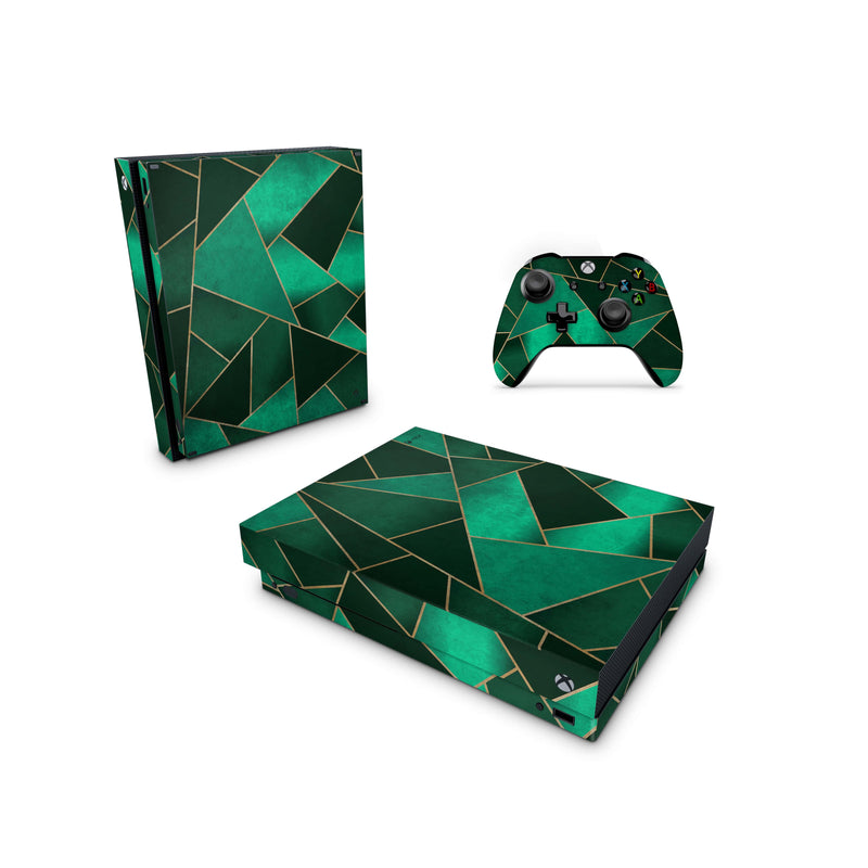 Xbox One Skin Decals - Emerald Green - Wrap Vinyl Sticker - ZoomHitskins