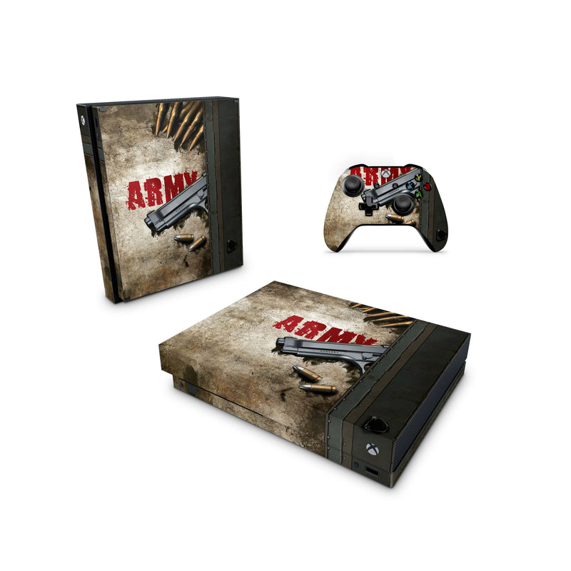 Xbox One Skin Decals - Army Gun - Wrap Vinyl Sticker - ZoomHitskins