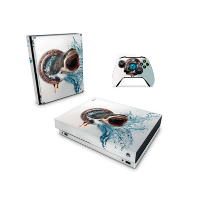 Xbox One Skin Decals - Shark Attack - Wrap Vinyl Sticker - ZoomHitskins