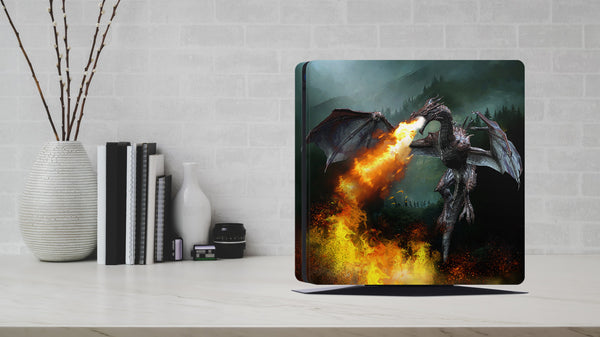 PS4 Skin Decals - Dragon - Full Wrap Vinyl Sticker - ZoomHitskins