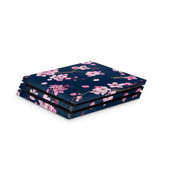 PS4 Skin Decals - Flourish Navy - Full Wrap Vinyl Sticker - ZoomHitskins